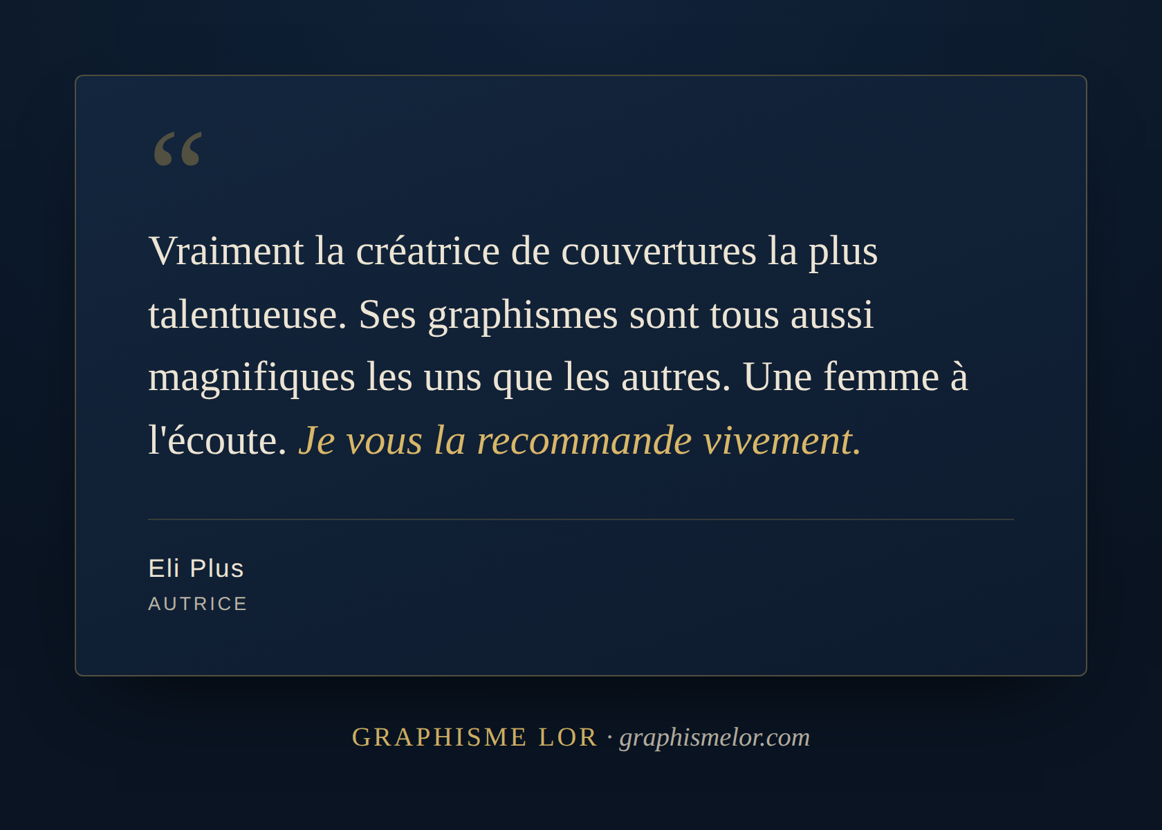 Témoignage Eli Plus
